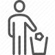 bathroom, hygiene, male, public facility, restroom, toilet, trash bin icon