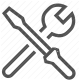 construction, hardware, maintenance, repair, screwdriver, tools, wrench icon