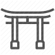 japanese, landmark, shinto, shrine, torii gate icon