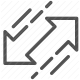 arrow, detour, direction, navigation, road, route, traffic icon