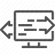 arrows, directions, guide, navigation, road, signage, traffic icon