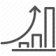 analytics, chart, data, graph, growth, increase, trend icon