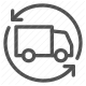 cargo, delivery, distribution, freight, logistics, transportation, truck logistics, update icon