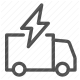 delivery services, electric vehicle, fleet management, logistics, transportation, truck management, vehicle tracking icon