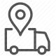 delivery monitoring, fleet management, gps tracking, logistics, transportation services, truck tracking, vehicle location icon