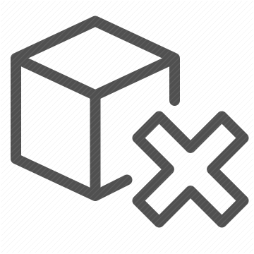 unit, block, cross mark, error, 3d cube, abstract product, component, module