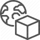 abstract product, block, box, component, delivery, global, module, technology, unit icon