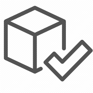 checkmark, verification, unit, block, product, abstract, component, module, 3d box