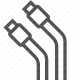 charging cables, computer peripherals, connectors, data transfer, technology, universal serial bus, usb cables icon