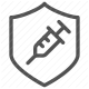 health, healthcare, immunity, immunization, inoculation, medical, medicine, preventive, protect, protection, safety, shield, syringe, vaccination, vaccine icon