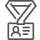 authentication, badge, document, identity, personal, secure, verification icon