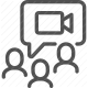 camera, chat, communication, meeting, online, video conference, webinar icon