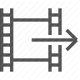 cut, filmstrip, playhead, sequence, timeline, transition, video editing icon