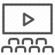 cinema, media, movie, play, streaming, theater, video icon