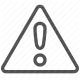 alert, attention, hazard, triangle, warning icon