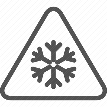 cold, snowflake, warning, hazard, caution, frost