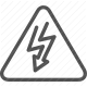 danger, electrical, electricity, hazard, high voltage, shock, warning icon