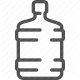 bottled water, drinkable water, hydration, liquid container, plastic bottle, recyclable material, water bottle icon