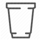 beverage, container, cup, drink, glass, hydration, liquid, paper, water icon