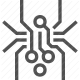 abstract, algorithm, bot, circuit, crawling, electronics, microchip, robot, spider, technology, web icon