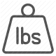 heavy, lbs, mass, measurement, pounds, scale, weight icon