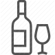 alcohol, beverage, bottle, drink, glass, vineyard, wine icon