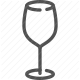 beverage, dining, drinkware, glassware, stemware, tableware, wine glass icon