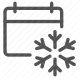 calendar, cold, seasons, snowflake, time, winter, yearly cycle icon