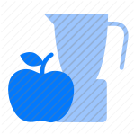 blender, juice, smoothie, apple, fruit, beverage, kitchen, healthy, drink, appliance, mix, fresh icon