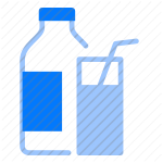 bottle, health, drink, beverage, milk, water, juice, soda, glass, straw, hydration, liquid, refreshment icon