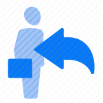 businessman, assign, arrow, direction, delegate, transfer, management, assignment, redirect, point, curve, responsibility, navigator, profession, workflow icon