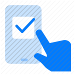 checkmark, approval, verification, confirmation, success, ok, tick, accept, completed, validated, approved, verified, confirmed, valid, accepted, successful, authenticated icon