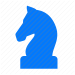 chess knight, strategy, game, chess, knight, boardgame, horse, move, competition, piece, logic, tactic, chessboard, challenge icon