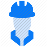 construction, worker, helmet, safety, hardhat, job, protective, headgear, building, engineering icon