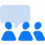 conversation, chat, discussion, group, talk, meeting, forum, community, communication, speech, dialogue, debate, conference, seminar, webinar, interaction, discourse, discussion board icon