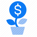 financial growth, money tree, investment, growth, finance, savings, profit, wealth, earning, economy, plant, capital, interest, funding, revenue, coin icon