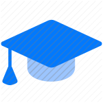 graduation, education, cap, academic, diploma, degree, learning, university, college, ceremony, scholarship, bachelor, masters, student, achievement icon