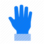 hand, palm, fingers, thumb, wrist, gesture, stop, five, high five, wave, human, touch icon