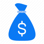 money bag, money, budget, finance, wealth, currency, banking, funds, payment, income, savings, cash, investment, deposit, loan, credit, debit icon