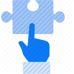 puzzle, piece, jigsaw, solution, game, problem-solving, fit, logic, interlocking, match, human hand icon