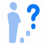 question, help, information, support, faq, inquiry, unknown, search, query, guide icon