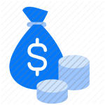 savings, money, finance, bag, dollars, currency, budget, income, wealth, banking, investment, cash, deposit, wealth management, savings account, balance icon