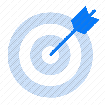 target goal aim success achievement focus precision dart objective bullseye accuracy icon