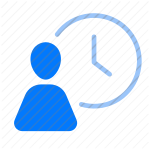 time management, user, account, profile, time, schedule, clock, avatar, person, waiting, deadline icon