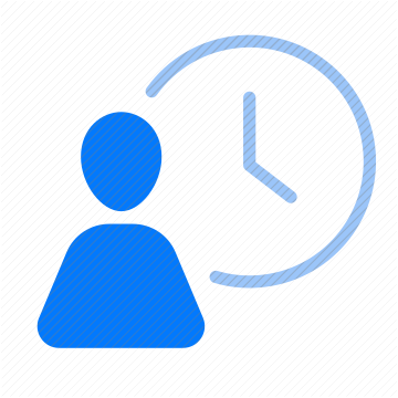 time management user account profile time schedule clock avatar person waiting deadline icon