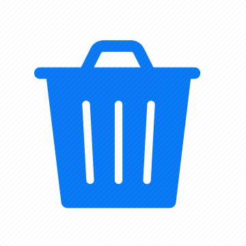 trash delete remove bin waste garbage discard recycle clear cleanup icon