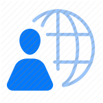 user, profile, person, globe, global, account, avatar, world, internet, network icon