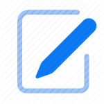 write, edit, compose, create, design, new, note, draft, pencil, document icon